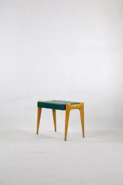 Pamono Mid-Century Green Console Table with Stool, Set of 2 Best