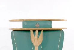 Pamono Mid-Century Green Console Table with Stool, Set of 2 Best