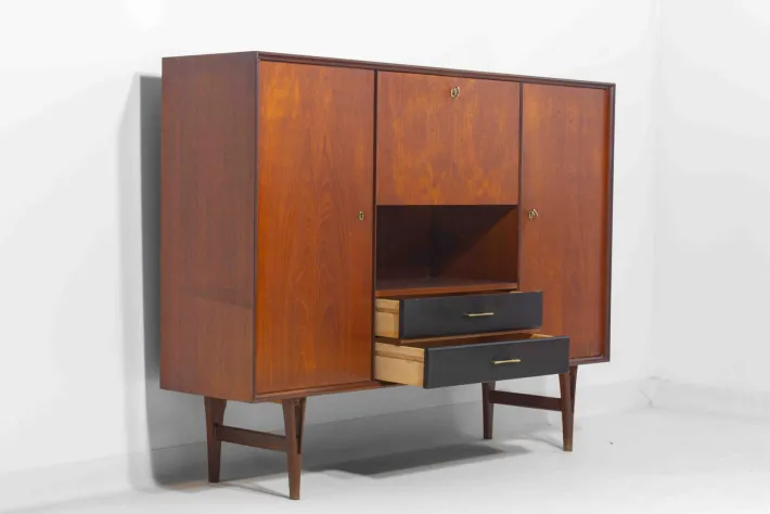 Pamono Mid-Century Highboard by Van Pelt, Belgium, 1960s Hot
