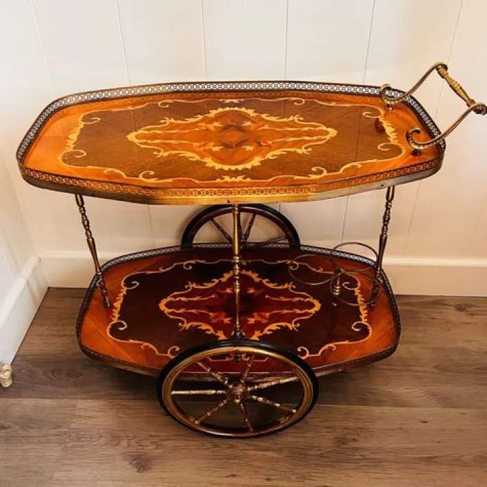 Pamono Mid-Century Hollywood Regency Italian Bar Cart Outlet