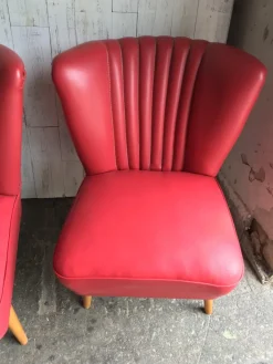 Pamono Mid-Century Hungarian Vinyl Living Room Set, 1960s, Set of 3 New