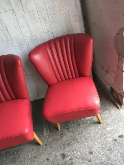 Pamono Mid-Century Hungarian Vinyl Living Room Set, 1960s, Set of 3 New