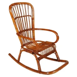 Pamono Mid-Century Italian Bamboo Rocking Chair Clearance