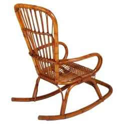 Pamono Mid-Century Italian Bamboo Rocking Chair Clearance