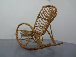 Pamono Mid-Century Italian Bamboo Rocking Chair, 1950s Outlet