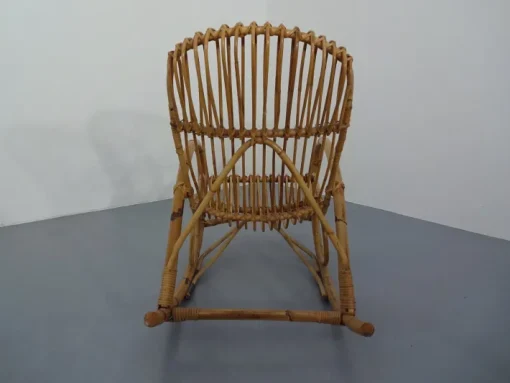Pamono Mid-Century Italian Bamboo Rocking Chair, 1950s Outlet