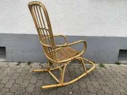 Pamono Mid-Century Italian Bamboo Rocking Chair attributed to Franco Albini Discount