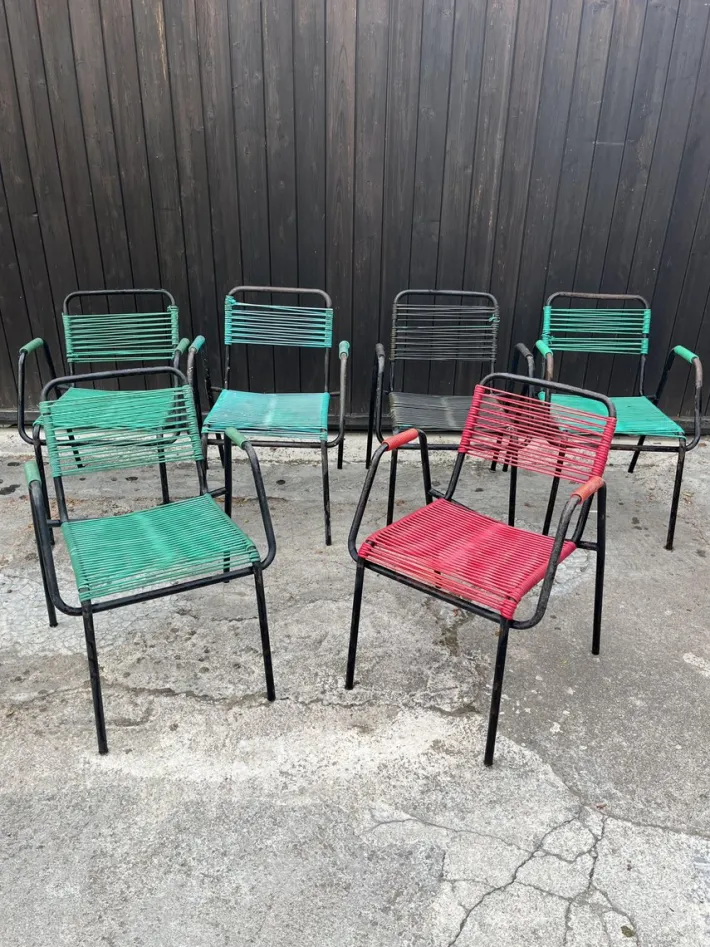 Pamono Mid-Century Italian Bar Chairs, 1960s, Set of 6