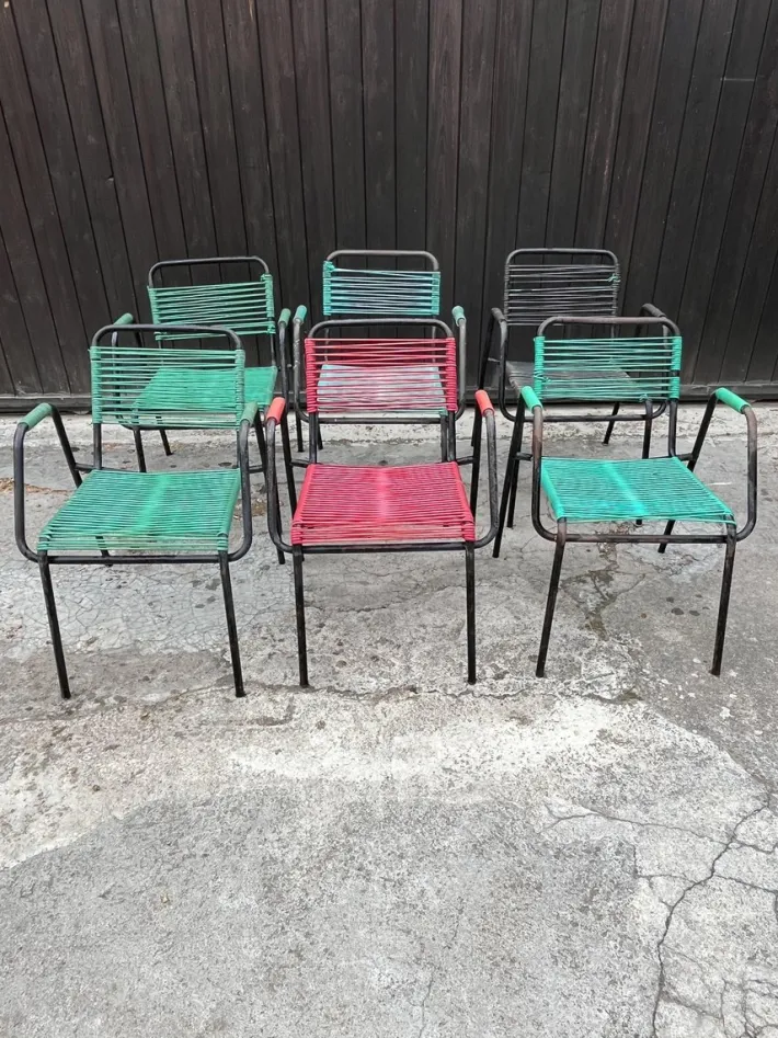 Pamono Mid-Century Italian Bar Chairs, 1960s, Set of 6