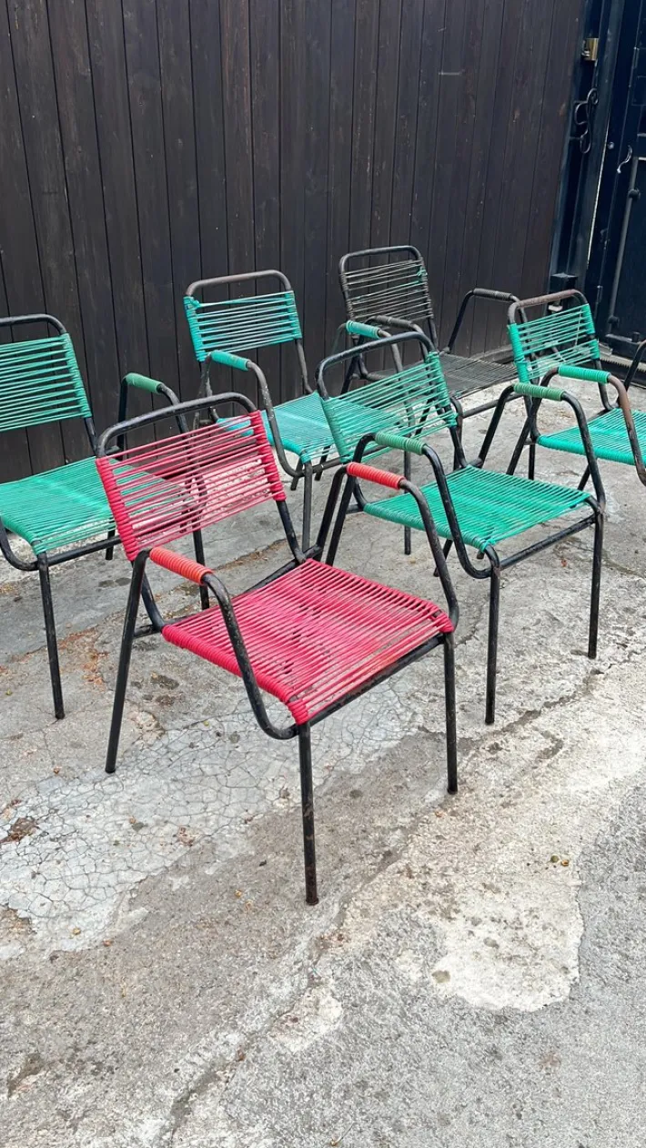 Pamono Mid-Century Italian Bar Chairs, 1960s, Set of 6
