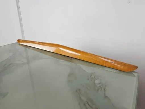 Pamono Mid-Century Italian Bedside Tables in Maple, Brass and Decorated Glass, 1950s, Set of 2