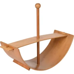 Pamono Mid-Century Italian Beech Plywood Wood Children Rocking Toy Chair, 1970s Best