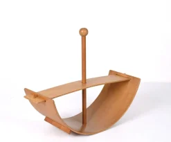 Pamono Mid-Century Italian Beech Plywood Wood Children Rocking Toy Chair, 1970s Best