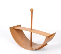 Pamono Mid-Century Italian Beech Plywood Wood Children Rocking Toy Chair, 1970s Best