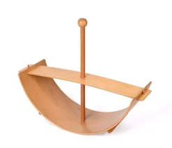 Pamono Mid-Century Italian Beech Plywood Wood Children Rocking Toy Chair, 1970s Best