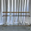 Pamono Mid-Century Italian Brass, Acrylic and Glass Display Console Table, 1970s