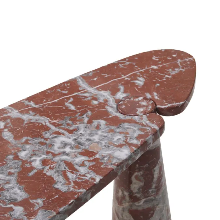 Pamono Mid-Century Italian Console Table in Red Marble by Angelo Mangiarotti for Skipper, 1970s Best