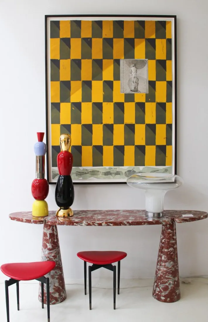 Pamono Mid-Century Italian Console Table in Red Marble by Angelo Mangiarotti for Skipper, 1970s Best