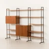 Pamono Mid-Century Italian Free-Standing 3-Bay Wall Unit in Teak, 1970s Outlet