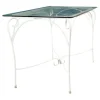 Pamono Mid-Century Italian Garden Table in White Wrought Iron & Glass, 1960s Hot