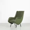 Pamono Mid-Century Italian Green Leatherette Armchair, 1950s Clearance