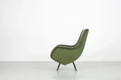 Pamono Mid-Century Italian Green Leatherette Armchair, 1950s Clearance