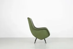 Pamono Mid-Century Italian Green Leatherette Armchair, 1950s Clearance