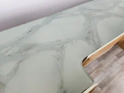 Pamono Mid-Century Italian Maple and Glass Chest of Drawers with Brass Details, 1950s Sale