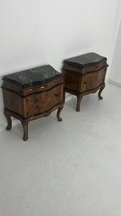 Pamono Mid-Century Italian Marble Top Nightstands, 1950s, Set of 2 Best