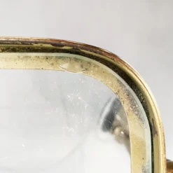 Pamono Mid-Century Italian Modern Bar Cart in Brass & Glass, 1950s