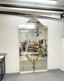 Pamono Mid-Century Italian Modern Mirror with Console by Pier Luigi Colli for Cristal Arte, Set of 2 Best