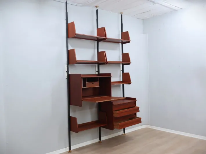 Pamono Mid-Century Italian Modular Wall Unit with Folding Desk, 1950s Outlet