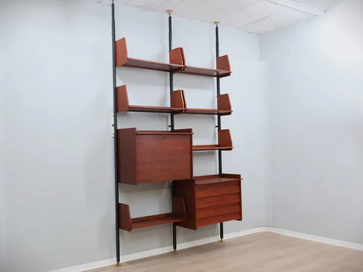 Pamono Mid-Century Italian Modular Wall Unit with Folding Desk, 1950s Outlet