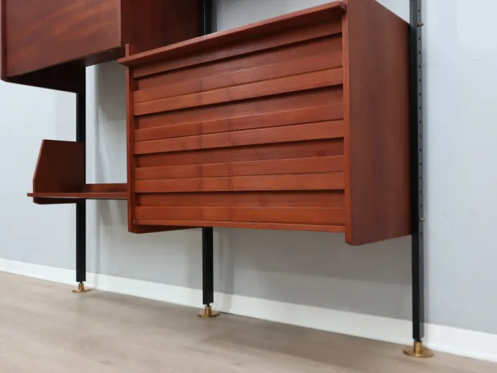 Pamono Mid-Century Italian Modular Wall Unit with Folding Desk, 1950s Outlet