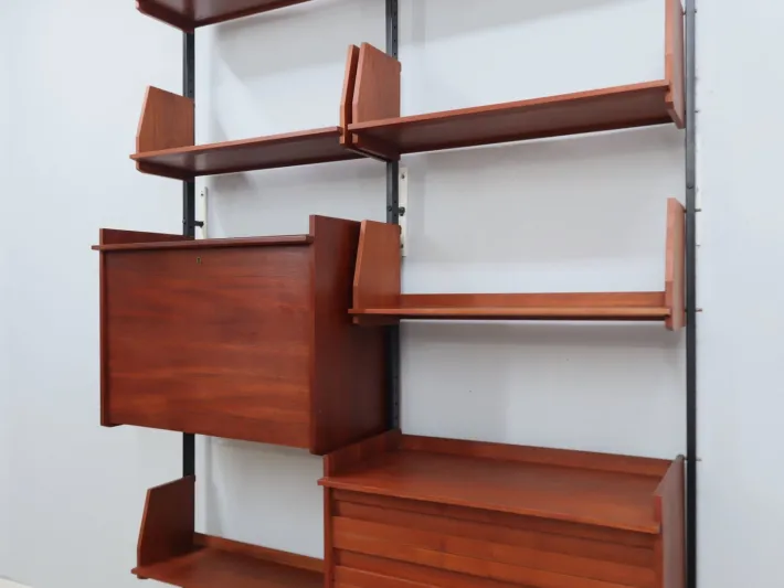 Pamono Mid-Century Italian Modular Wall Unit with Folding Desk, 1950s Outlet