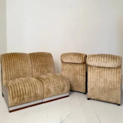 Pamono Mid-Century Italian Modular Sofa in Beige Corduroy, 1970s, Set of 5 Outlet