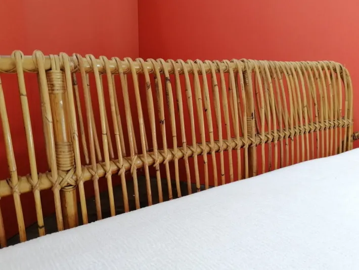 Pamono Mid-Century Italian Rattan and Bamboo Sofa, 1960s Hot