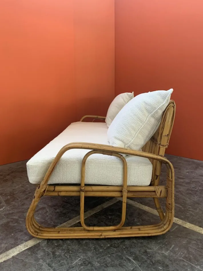 Pamono Mid-Century Italian Rattan and Bamboo Sofa, 1960s Hot