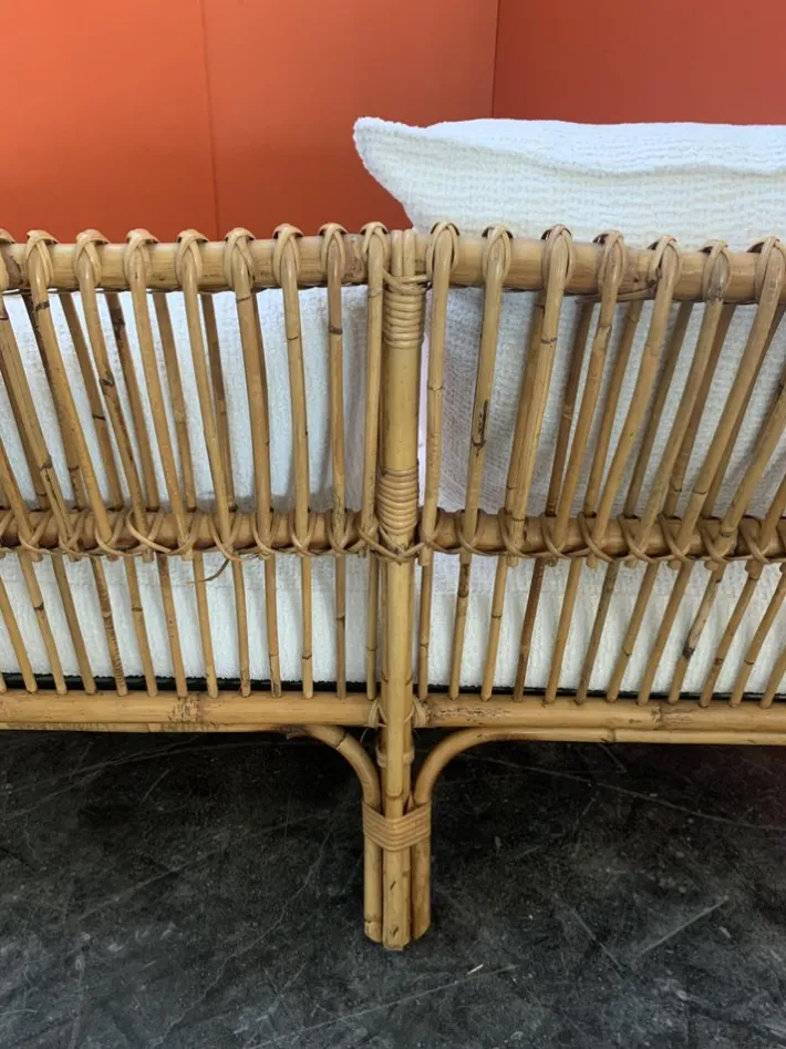 Pamono Mid-Century Italian Rattan and Bamboo Sofa, 1960s Hot