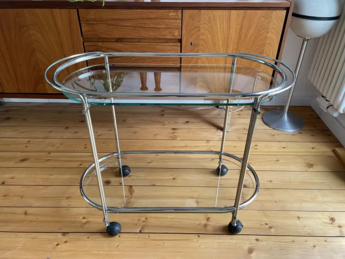 Pamono Mid-Century Italian Riki T52 Serving Trolley from Gallotti & Radice New