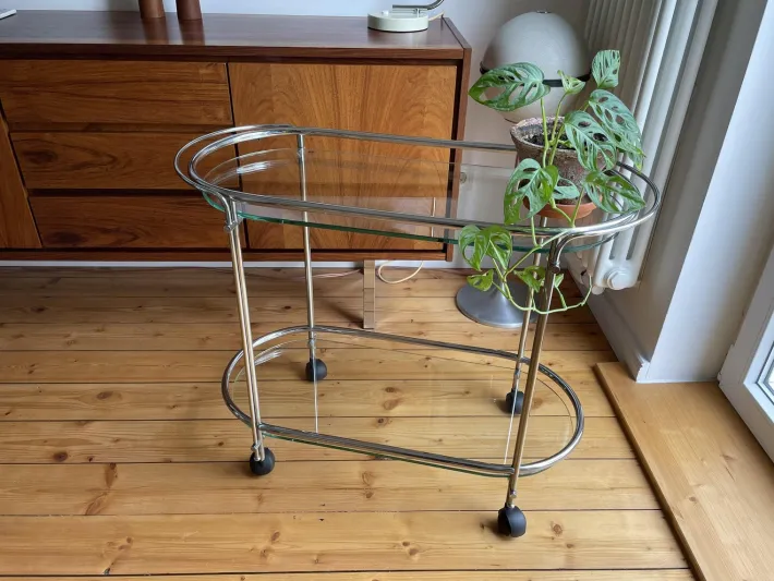 Pamono Mid-Century Italian Riki T52 Serving Trolley from Gallotti & Radice New