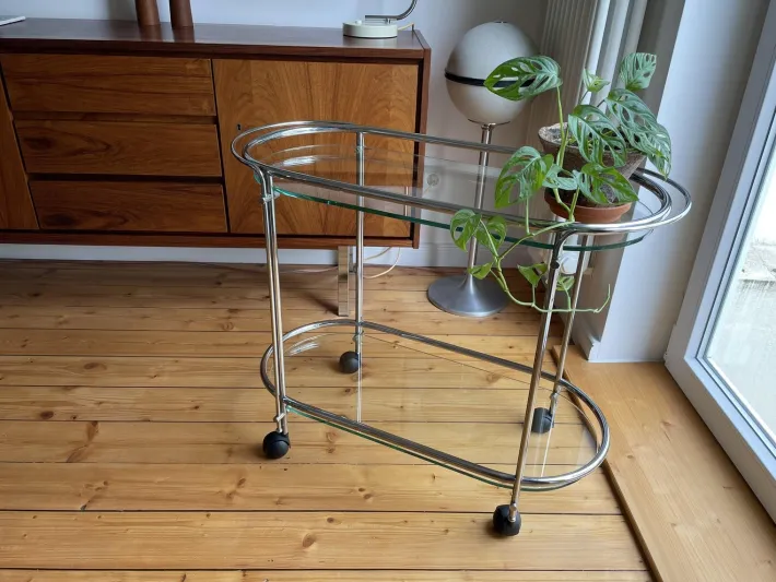 Pamono Mid-Century Italian Riki T52 Serving Trolley from Gallotti & Radice New