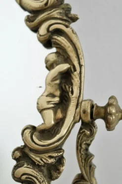 Pamono Mid-Century Italian Vanity Dressing Table with Mirror in Bronze with Angels, 1950s Best