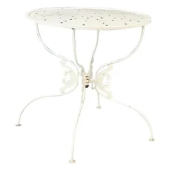 Pamono Mid-Century Italian White Wrought Garden Table, 1960s New