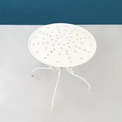 Pamono Mid-Century Italian White Wrought Garden Table, 1960s New