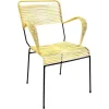 Pamono Mid-Century Italian Yellow Plastic Scooby Black Metal Outdoor Chair, 1960s Online