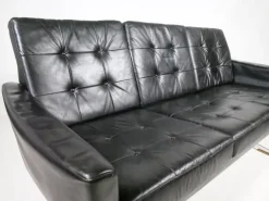 Pamono Mid-Century Leather Sofas and Armchairs from Krasemann, 1960s, Set of 3 Outlet