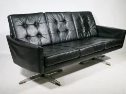 Pamono Mid-Century Leather Sofas and Armchairs from Krasemann, 1960s, Set of 3 Outlet