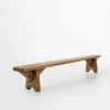 Pamono Mid-Century Low Wooden Bench, France, 1850s New