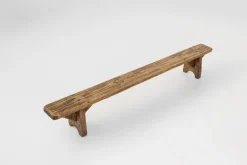 Pamono Mid-Century Low Wooden Bench, France, 1850s New
